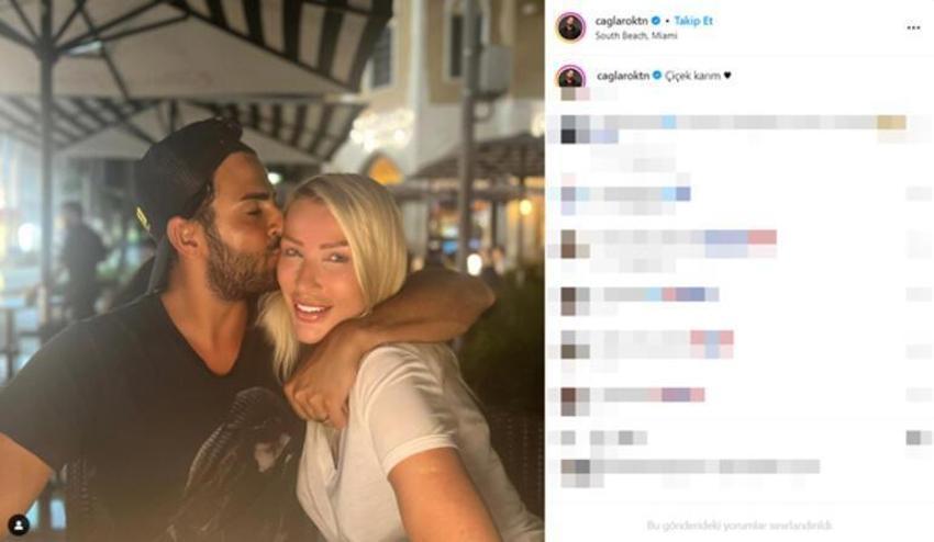 Çağlar Ökten ve 25 yaş büyük eşi Seda Sayan’dan romantik paylaşım: Çiçek karım!