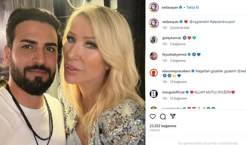 Çağlar Ökten ve 25 yaş büyük eşi Seda Sayan’dan romantik paylaşım: Çiçek karım!