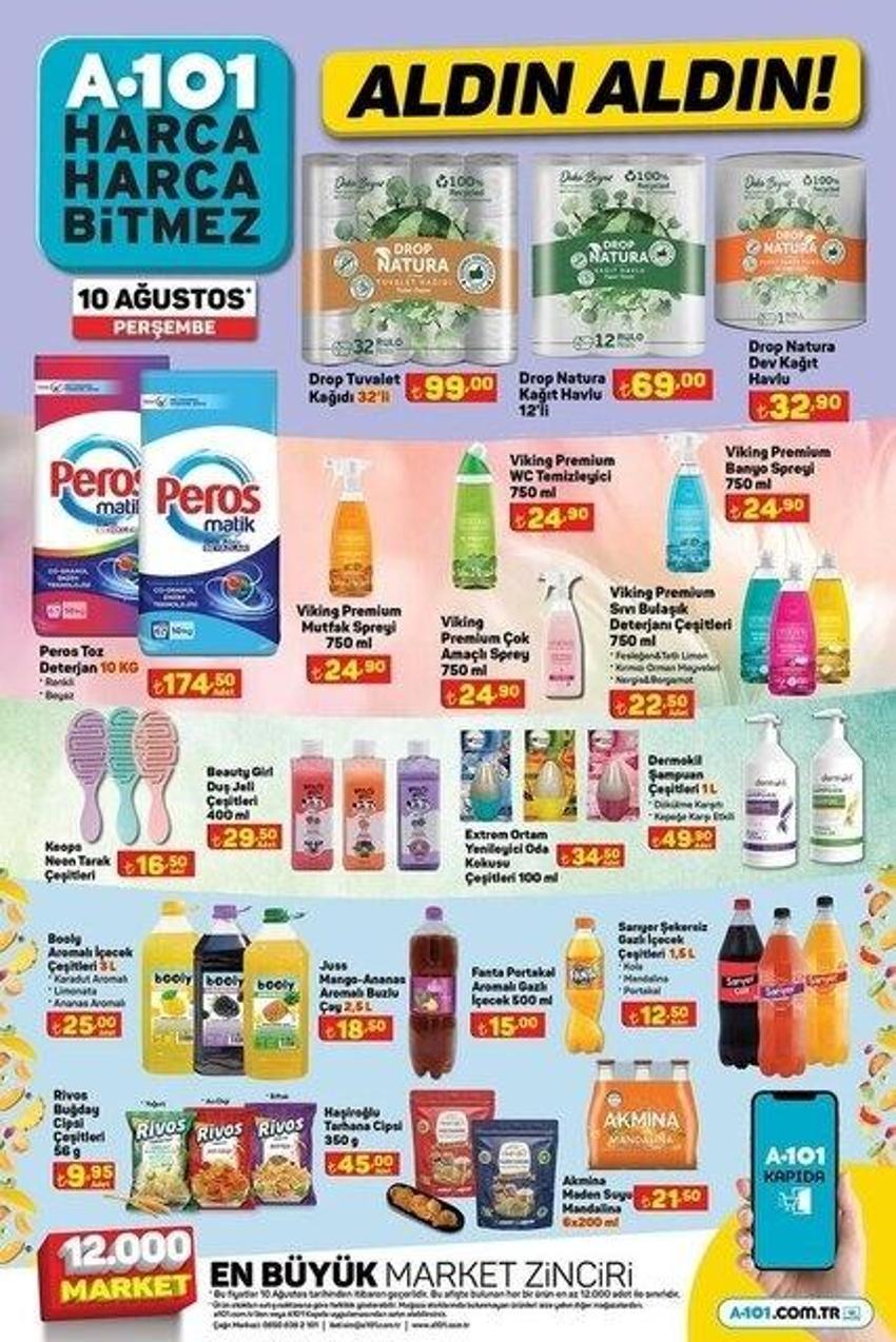 A101 7-10 Ağustos aktüel katalog 2023 yayınlandı! Ayçiçek yağı, bebek bezi, 3'lü kanepede fiyatlar yok oldu!