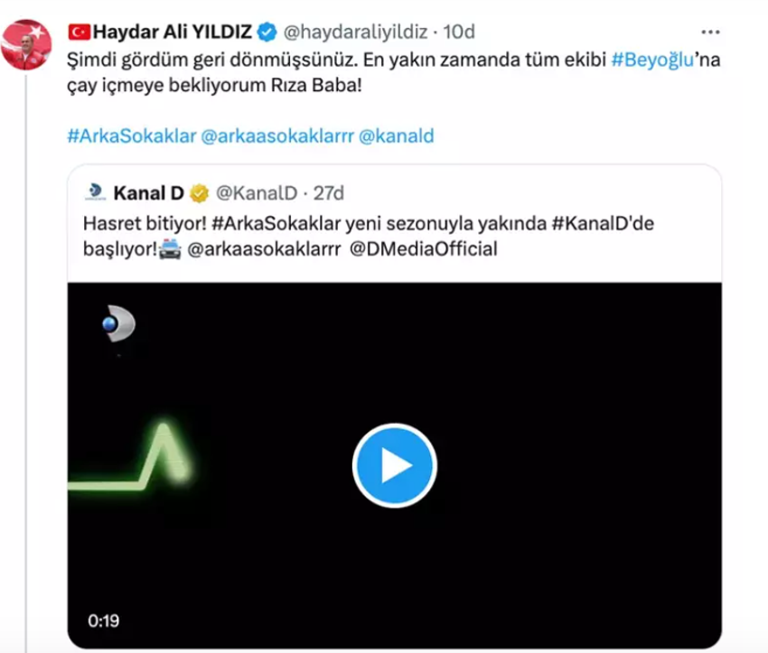 Beyoğlu Belediye Başkanı Haydar Ali Yıldız: Çay içmeye bekliyorum Rıza Baba