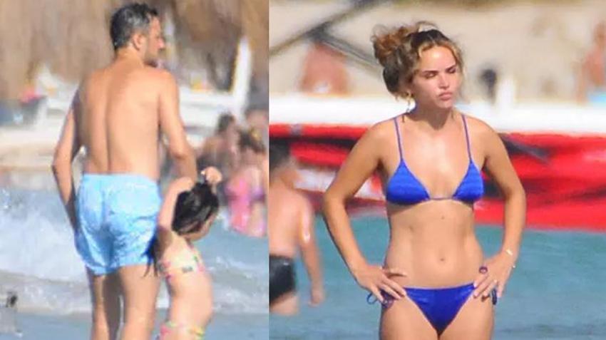 Sarp Apak ailesiyle birlikte Çeşme'de! Eşinin sohbeti bitmeyince bakın ne yaptı?