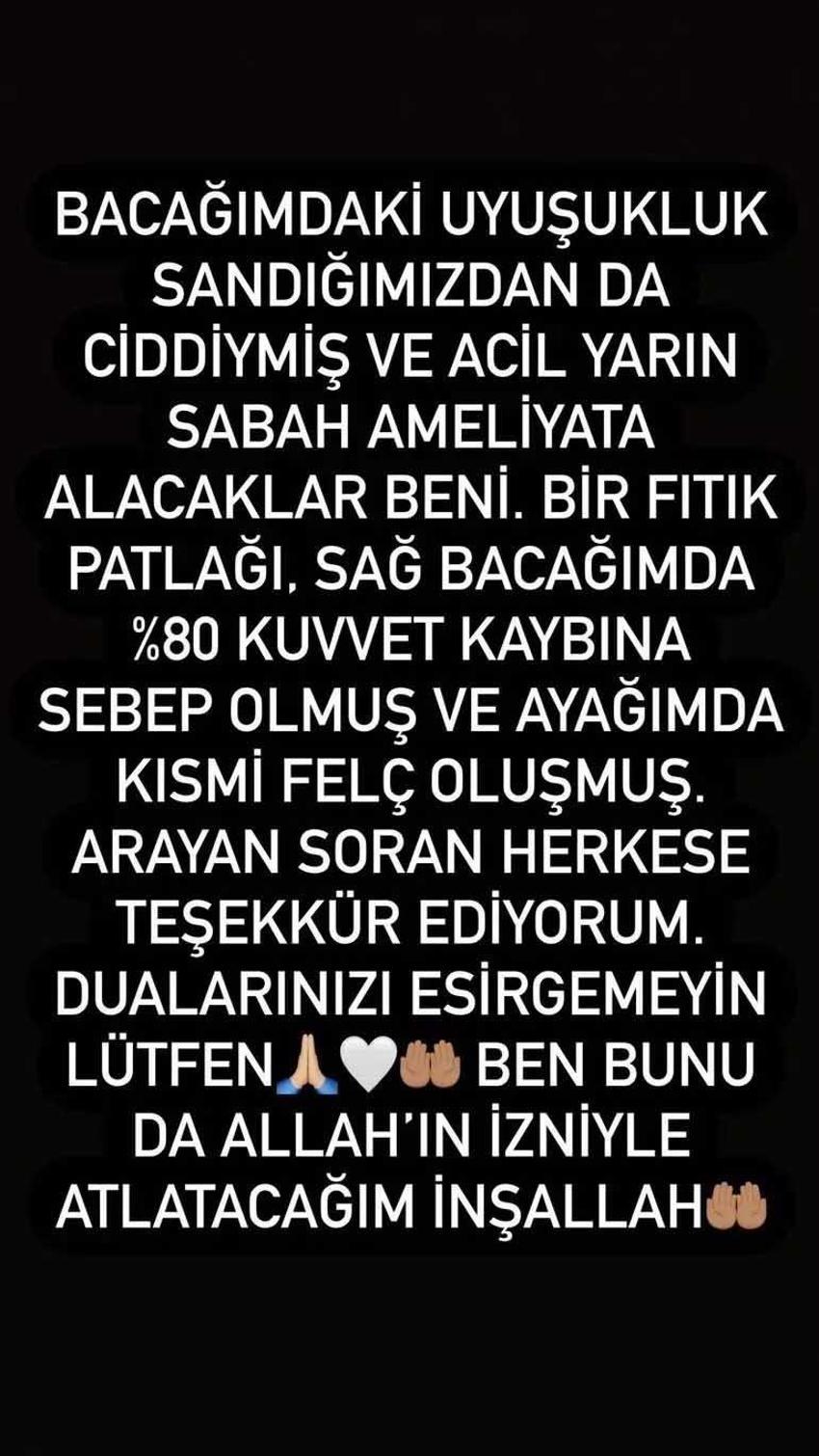 Oyuncu Tuğçe Özbudak kısmi felç geçirdi! Ameliyat öncesi dua istedi