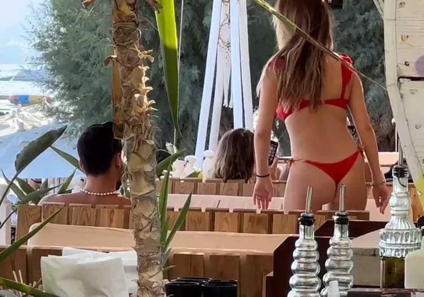 Yasmin Erbil ile Yiğit Poyraz Bodrum'dan romantik anlar! Sevgilisini ısırdı!