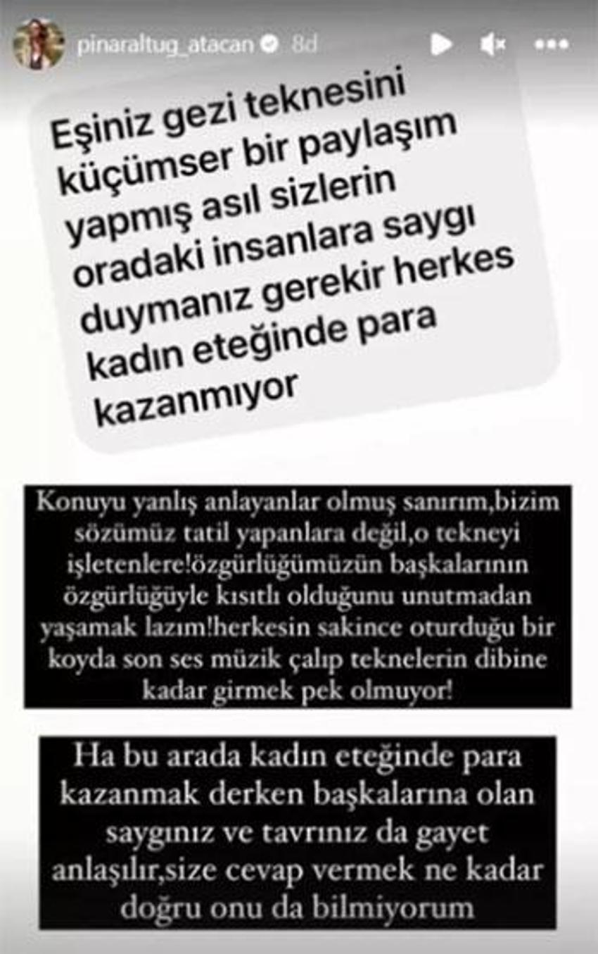 Pınar Altuğ'u kızdıran mesaj: Eşiyle ilgili gelen yoruma sinirlendi