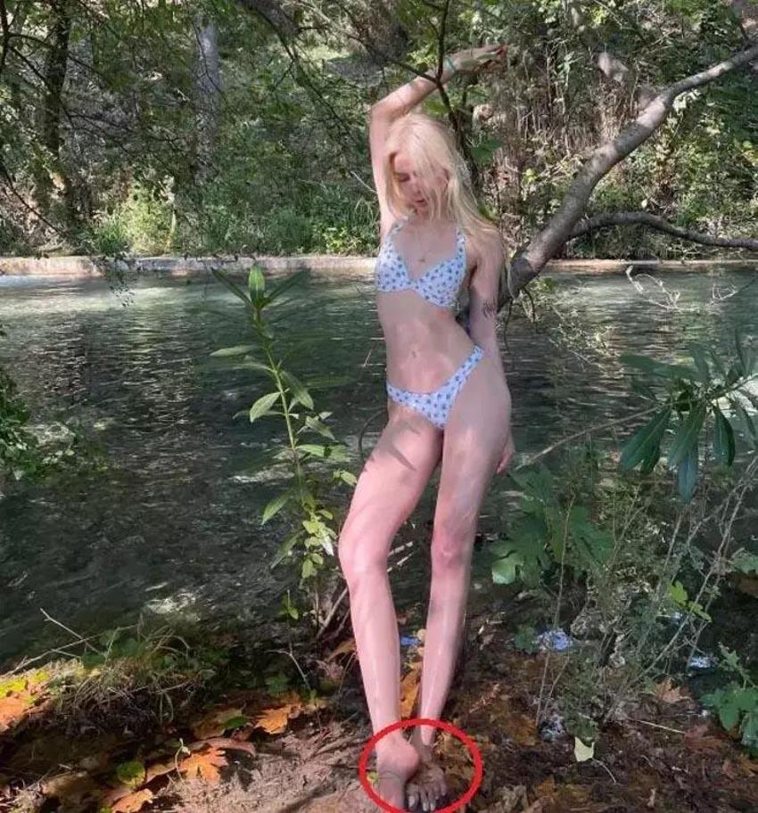 Aleyna Tilki'nin bikinili pozlarında ayak detayı kaçmadı! "Ayakları başka bir gezegenden!"