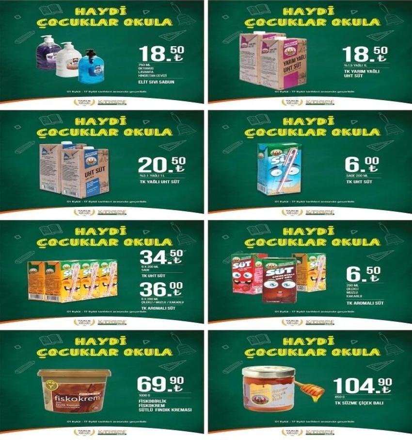 Tarım Market 6-17 Eylül aktüel katalog 2023 yayınlandı! Tarım Kredi'de kırtasiye malzemeleri fiyatları düştü, ayçiçek yağında çılgın indirim var