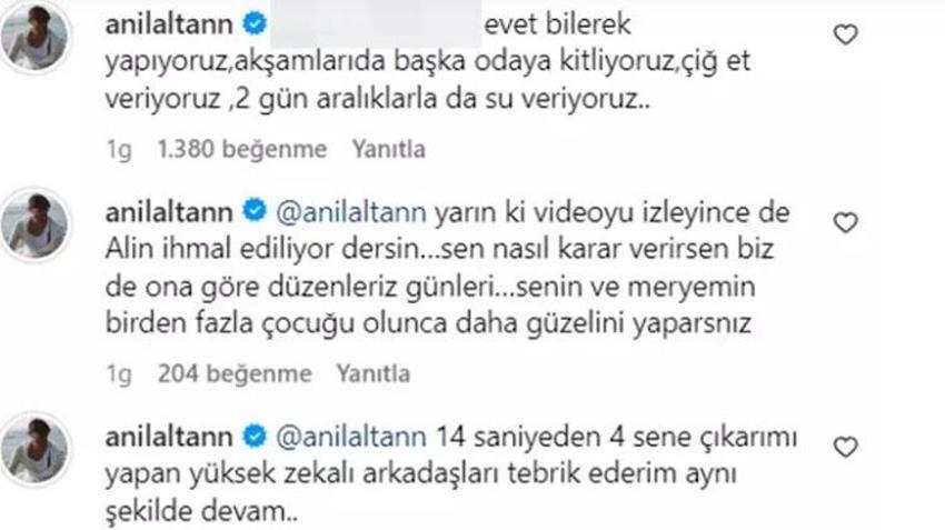 Anıl Altan takipçisinin yorumuna sinirlendi: 'Çiğ et yediriyoruz'