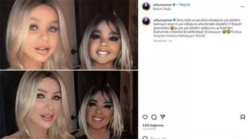Safiye Soyman'dan Seda Sayan paylaşımı: Bol filtreli fotoğraflarla güldürdü