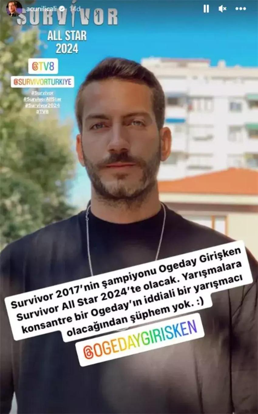 Survivor All Star 2024'ün yeni yarışmacısı belli oldu! Acun Ilıcalı: Heyecanla bekliyorum