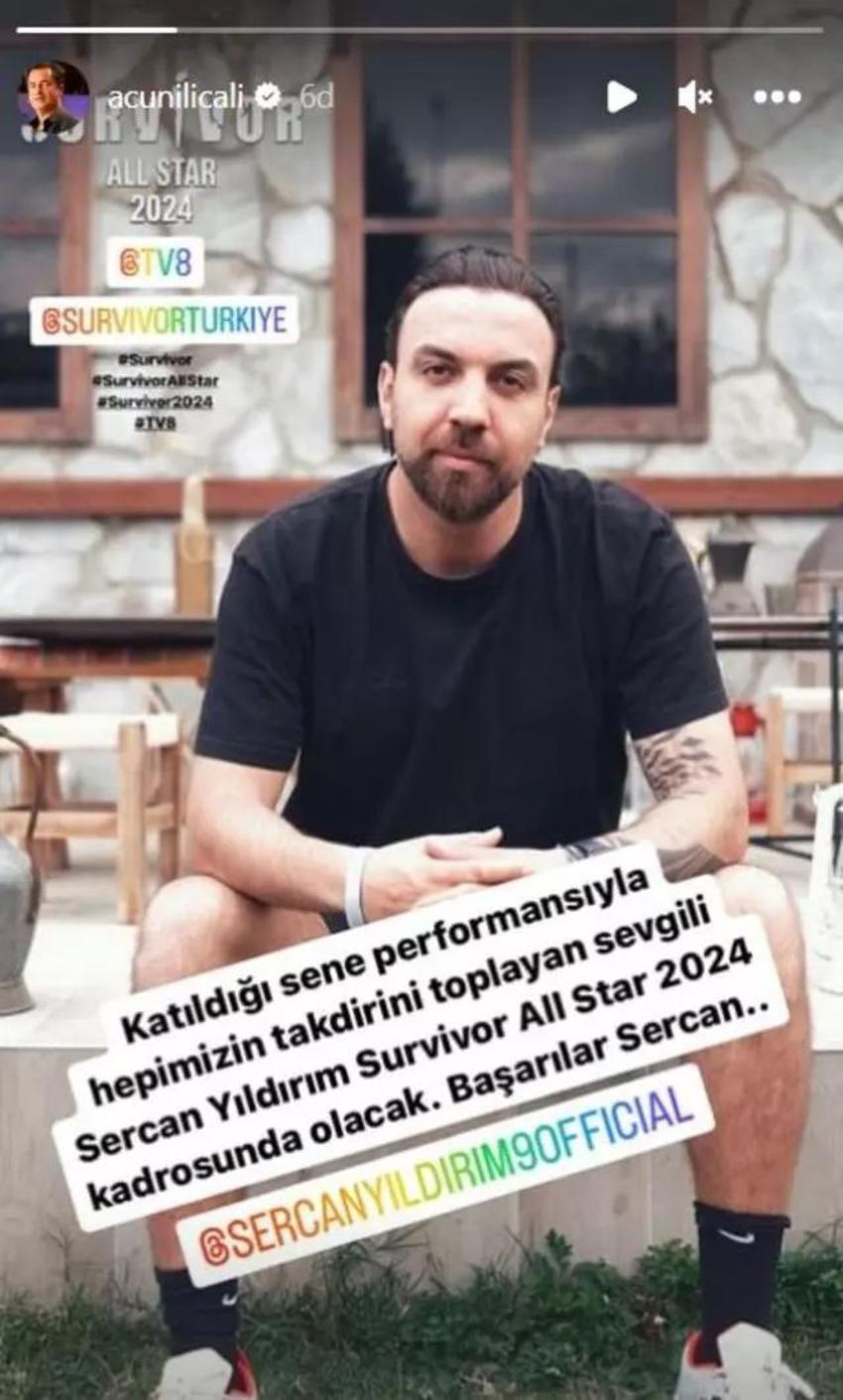 Survivor All Star 2024'ün yeni yarışmacısı belli oldu! Acun Ilıcalı: Heyecanla bekliyorum