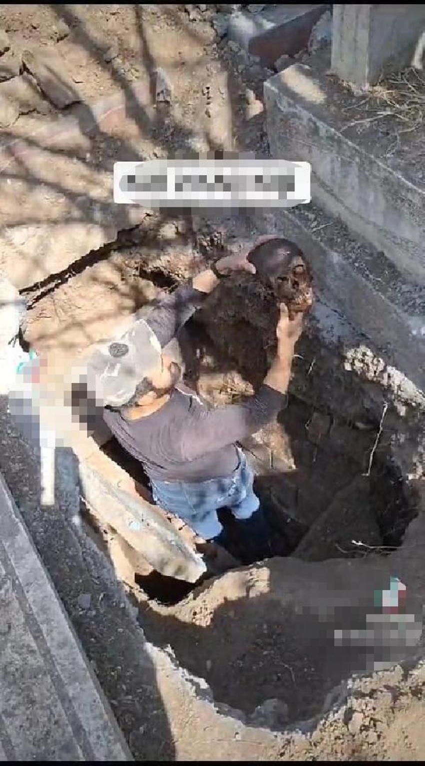 Kabirden çıkardığı kemiklerle yaptıkları şok etti! Skandal olay