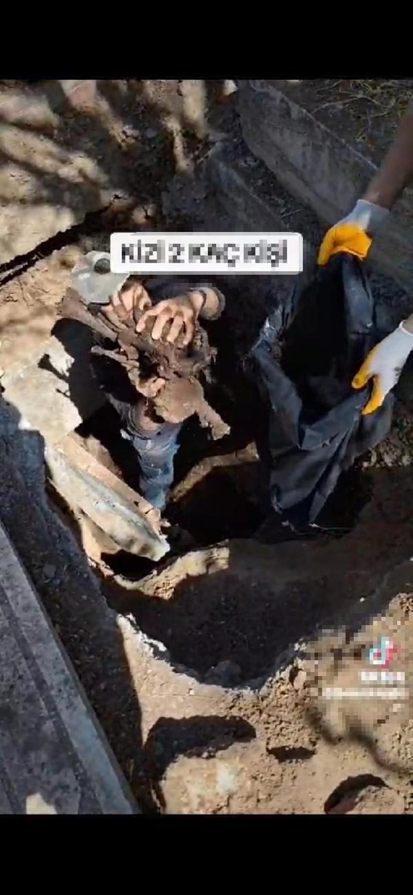 Kabirden çıkardığı kemiklerle yaptıkları şok etti! Skandal olay
