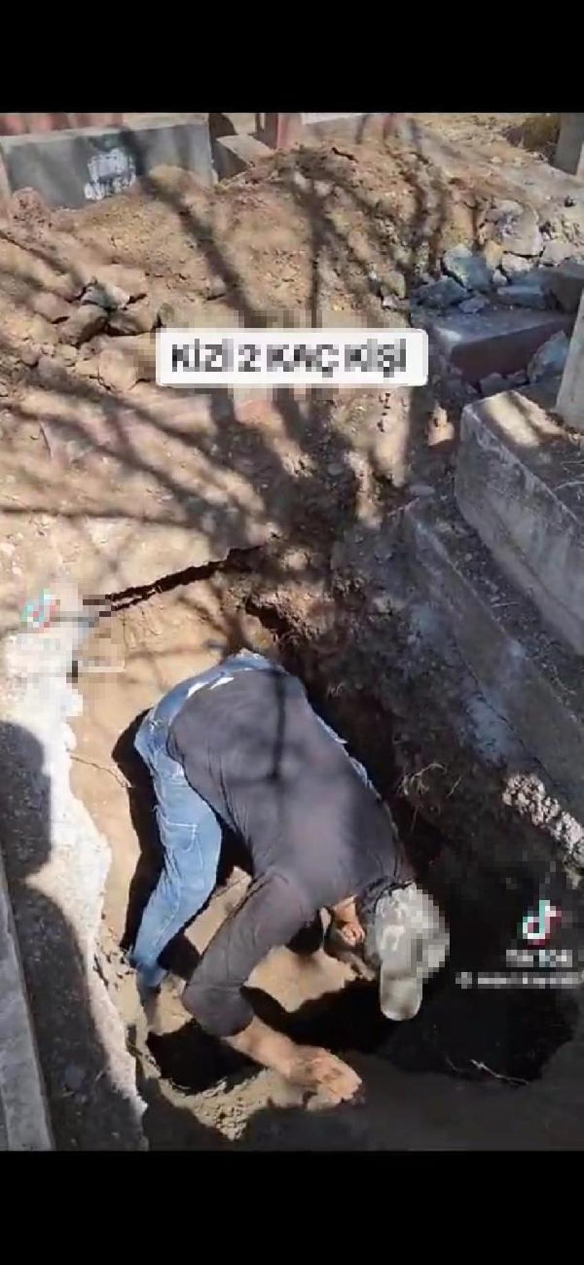 Kabirden çıkardığı kemiklerle yaptıkları şok etti! Skandal olay