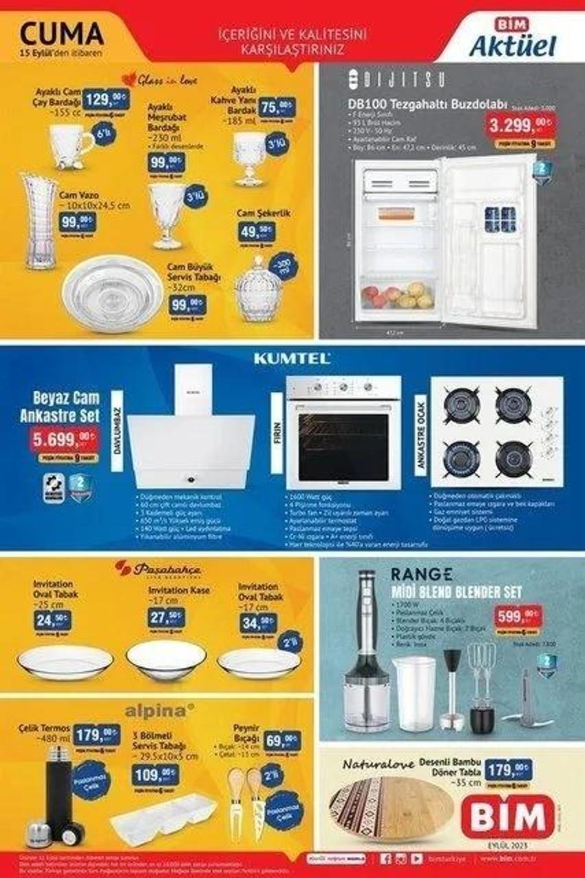 BİM 13-15 Eylül aktüel katalog 2023 yayınlandı! Borcam tepsi seti 99 TL, kase seti 27 TL! BİM'de bir de sürpriz var