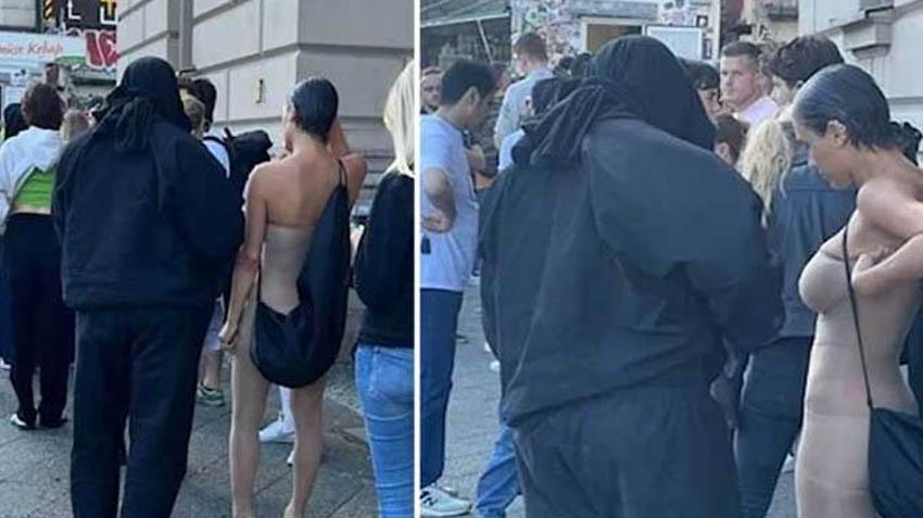 Kanye West ve eşi Bianca Censori Türk dönerci kuyruğunda