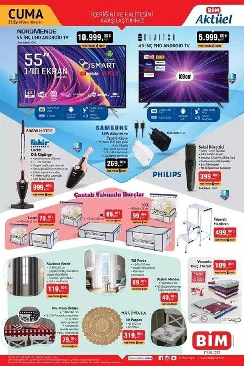 BİM 19-22 Eylül aktüel katalog 2023 yayınlandı | Oyun hamuru 29 TL, blender 79 TL! Sürpriz BİM ürünü var!