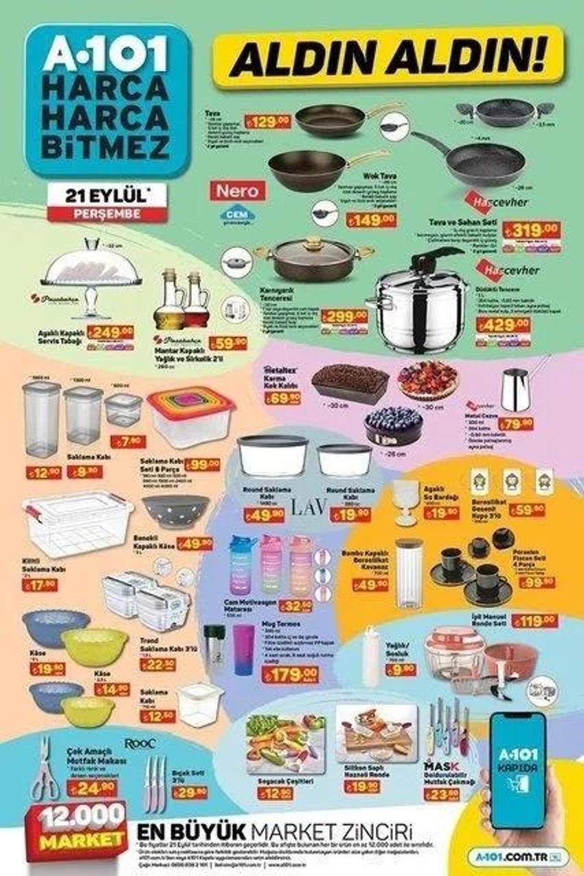 A101 21 Eylül aktüel katalog 2023 yayınlandı! Battaniye, perdelik de var, ayçiçek yağında dev indirim de!