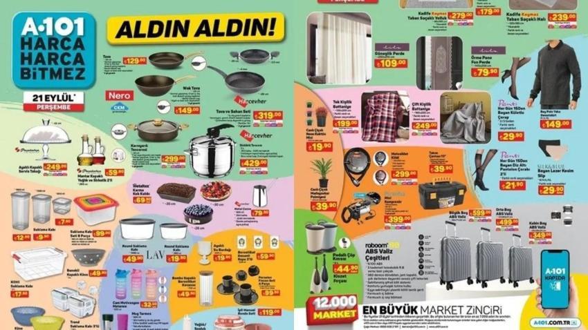 A101 21 Eylül aktüel katalog 2023 yayınlandı! Battaniye, perdelik de var, ayçiçek yağında dev indirim de!