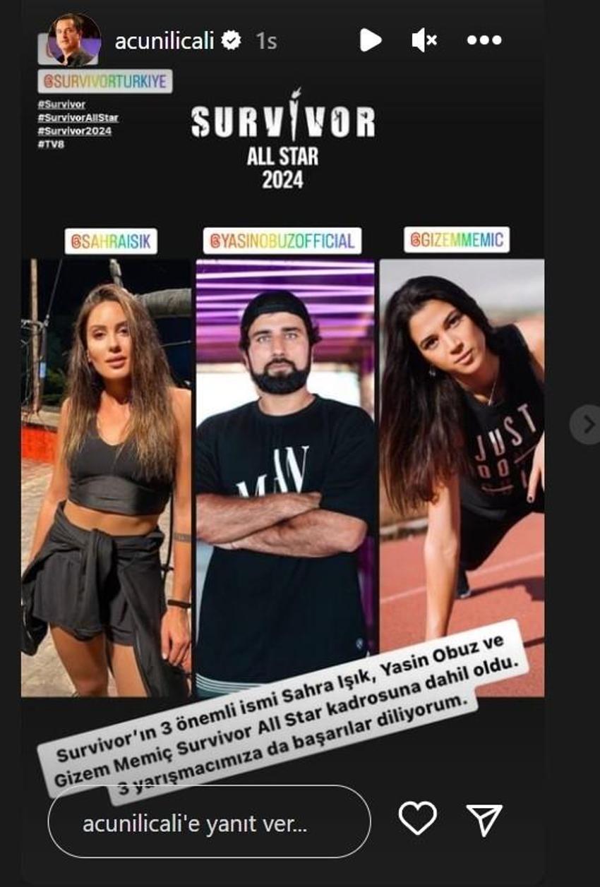 Survivor All Star 2024'ün yeni yarışmacısını Acun Ilıcalı açıkladı: SMS'siz nereye kadar götürecek merak ediyorum