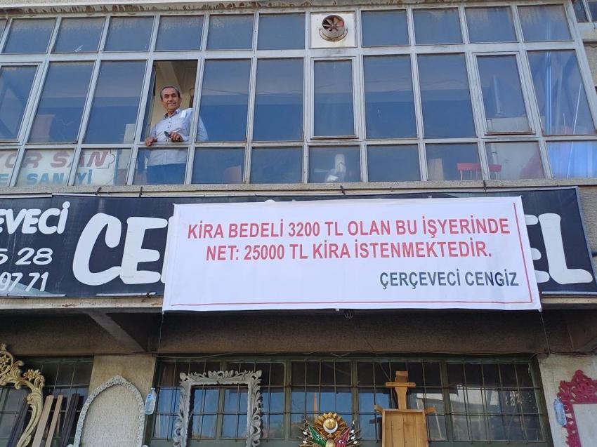 Kiraya yüzde 500 zam! Kiracı astığı pankart ile tepkisini gösterdi