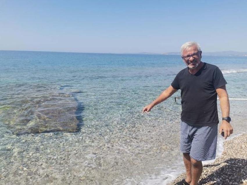 İzmir'de denizde kaya parçası tehlikesi! 'Şu an yüzde 79 engeli kaldım'