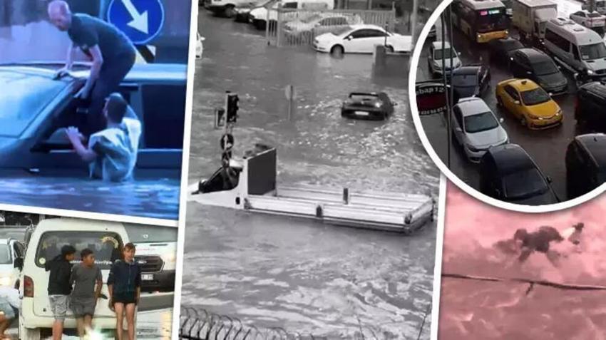 Sağanak İstanbul'u felç etti! Meteoroloji'den yeni alarm verildi