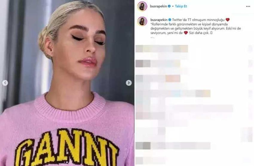 Büşra Pekin değişimi ile 'yok artık' dedirtiyor! Son haliyle ilgili konuştu