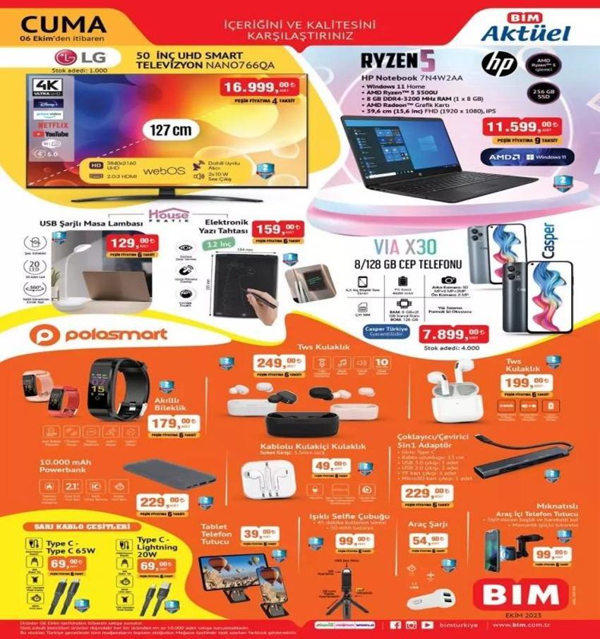 BİM 3-6 Ekim aktüel katalog 2023 yayınlandı! BİM'de bu hafta ayçiçek yağınde dev indirim var!