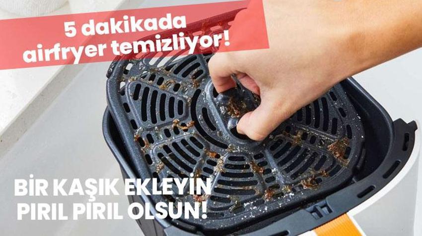 Kettle, airfryer temizliğinde bu yöntem işe yarıyor! Bir kaşık ekleyince prıl pırıl parlıyor!