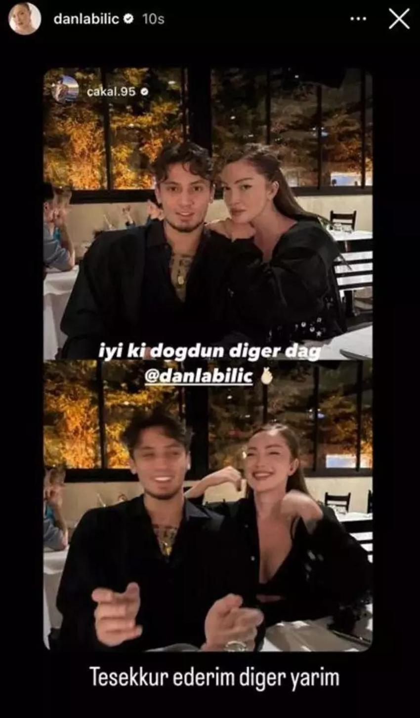 Danla Bilic ve Çakal aşka geldi! Sosyal medyadan paylaştılar