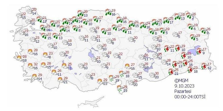 Meteoroloji'den 'pazartesi' uyarısı! Sıcaklıklar 10 derece birden düşecek, yeni yağış dalgası kuvvetli vuracak