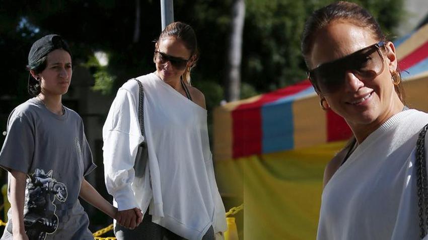 Jennifer Lopez bit pazarında! Kızının elini sıkı sıkı tuttu