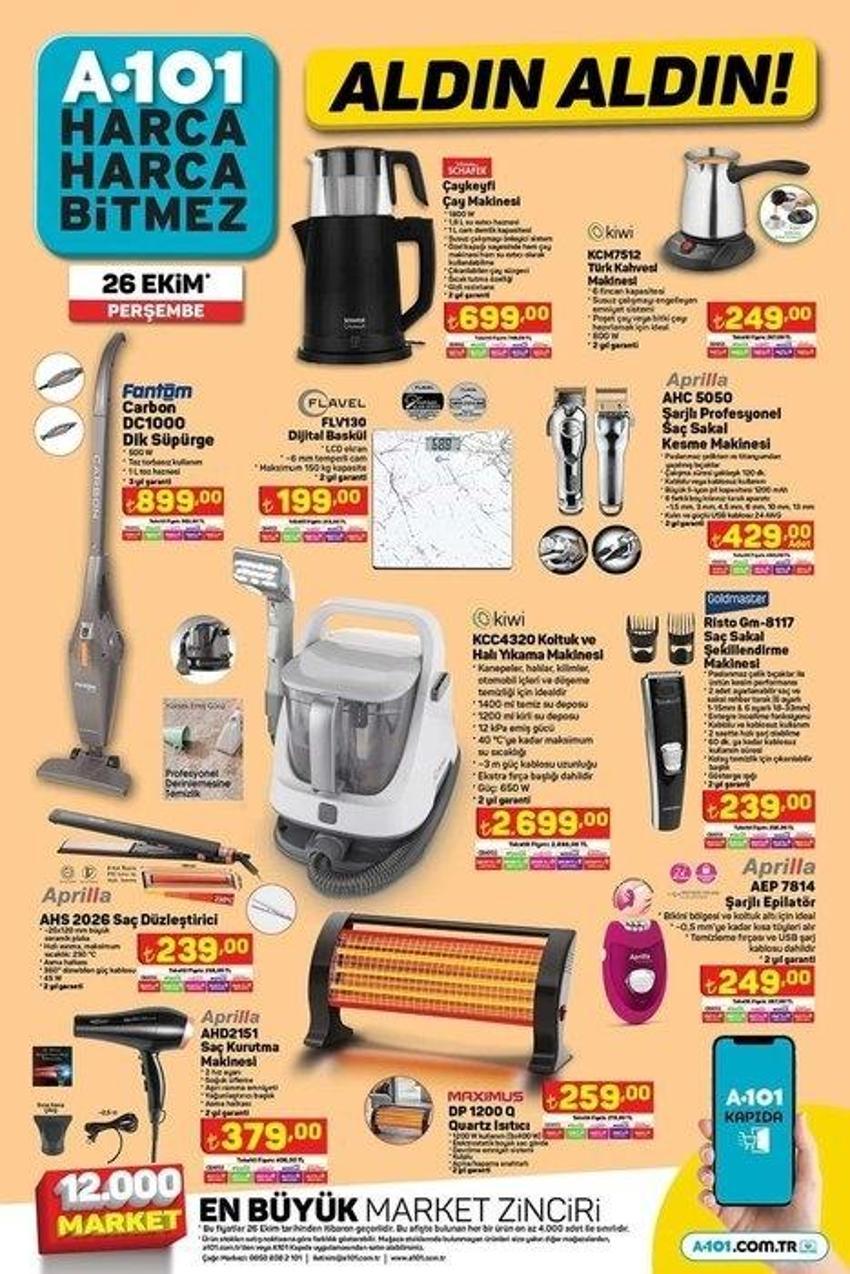 A101 26 Ekim aktüel katalog 2023 yayınlandı! Toz şekerin kilosu 39 TL, tereyağı 120 TL'ye indi! Süprizlerle dolu...
