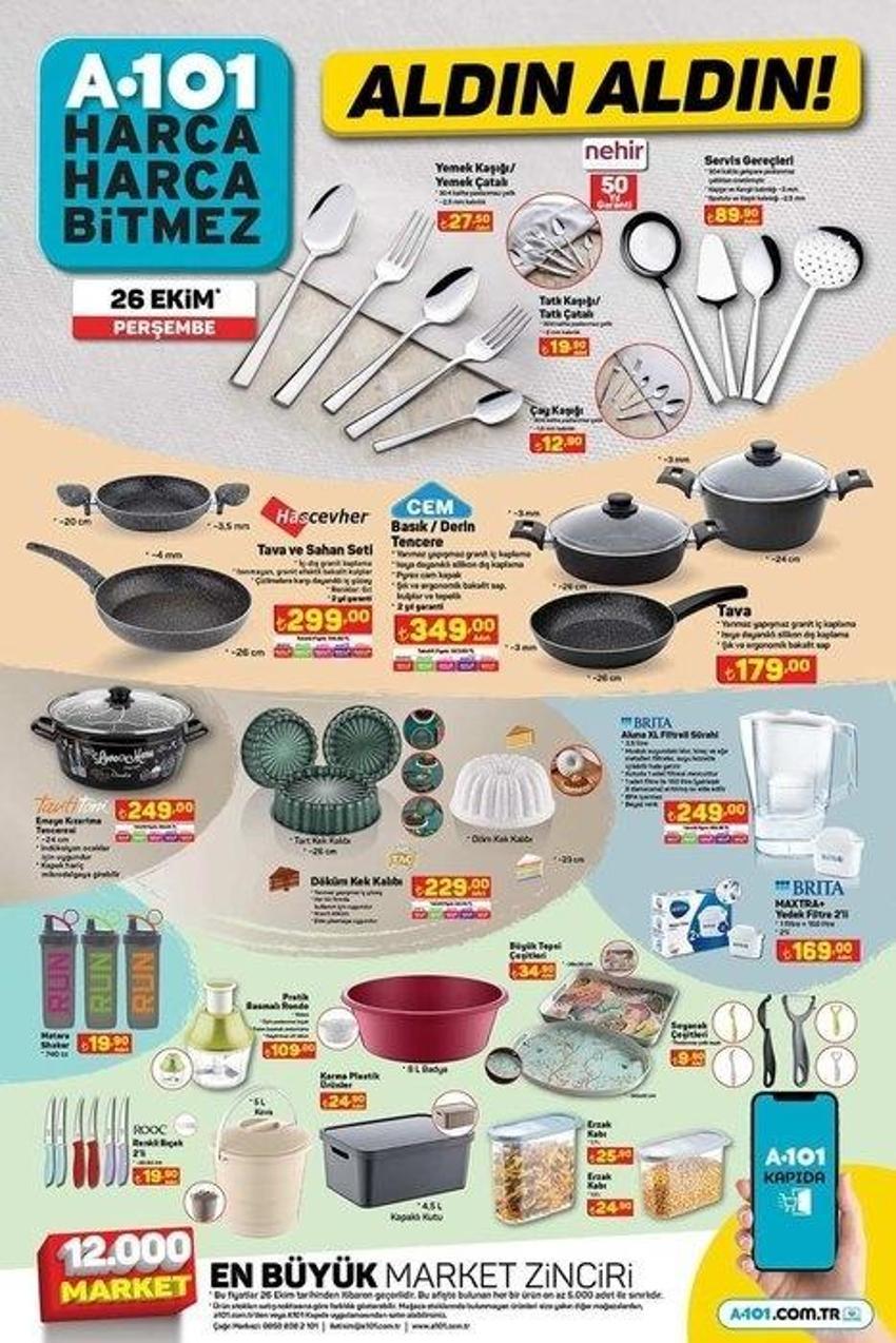 A101 26 Ekim aktüel katalog 2023 yayınlandı! Toz şekerin kilosu 39 TL, tereyağı 120 TL'ye indi! Süprizlerle dolu...
