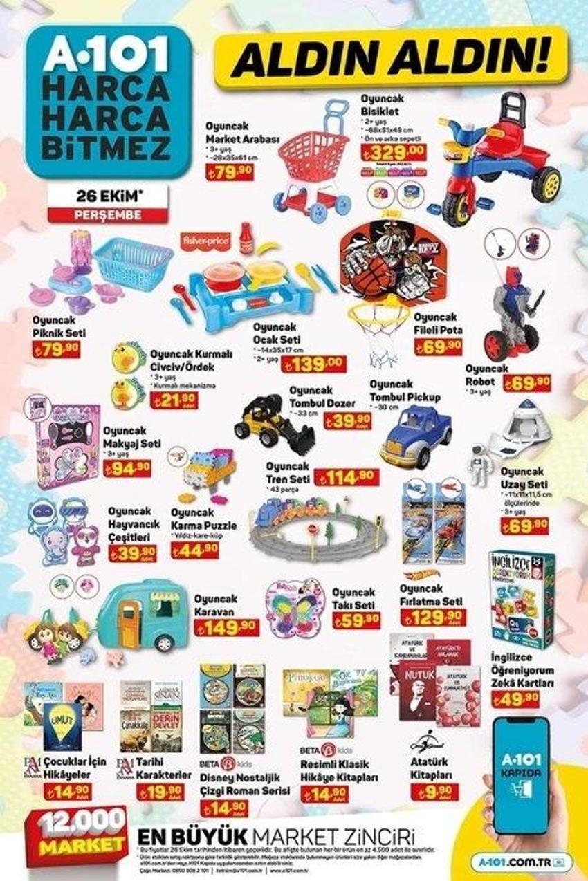 A101 26 Ekim aktüel katalog 2023 yayınlandı! Toz şekerin kilosu 39 TL, tereyağı 120 TL'ye indi! Süprizlerle dolu...