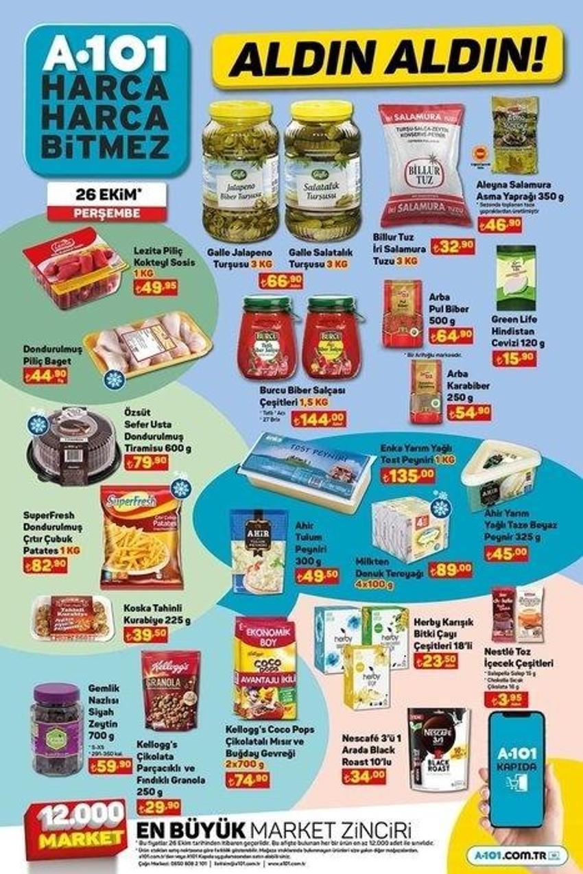 A101 26 Ekim aktüel katalog 2023 yayınlandı! Toz şekerin kilosu 39 TL, tereyağı 120 TL'ye indi! Süprizlerle dolu...