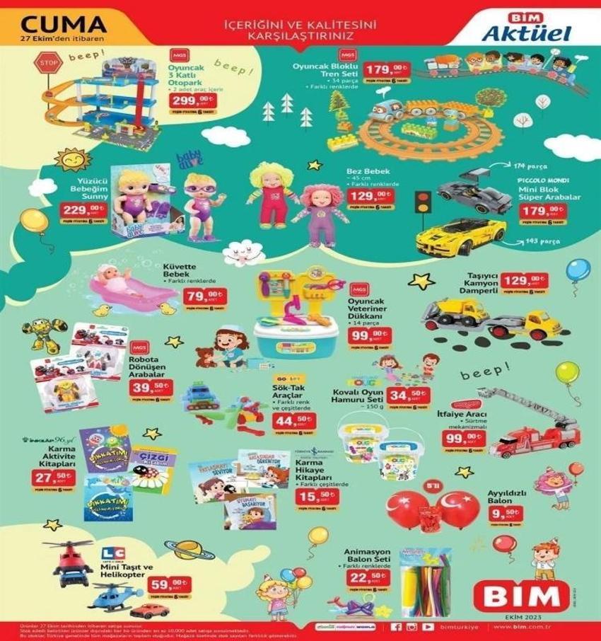 Ne ararsan yüzde 50 indirim var! BİM 27-31 Ekim aktüel katalog 2023 yayınlandı! Borcam, nevresim takımı, çay seti..