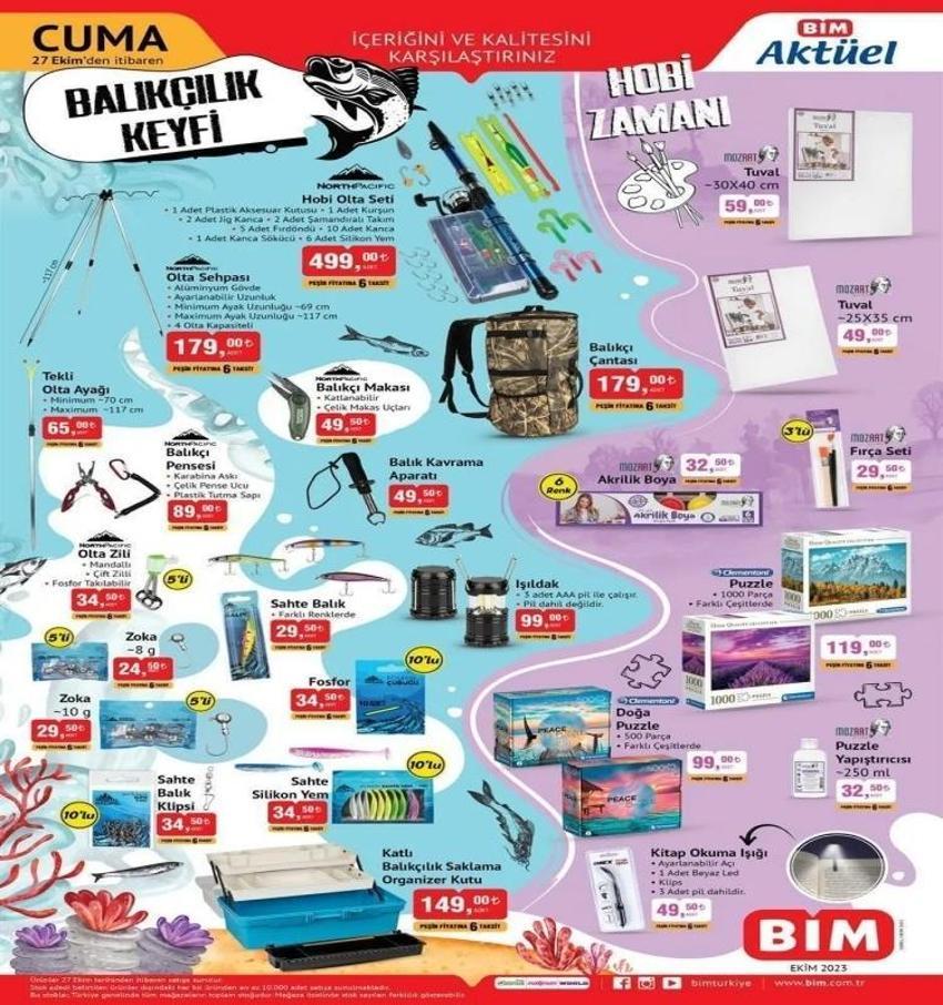 Ne ararsan yüzde 50 indirim var! BİM 27-31 Ekim aktüel katalog 2023 yayınlandı! Borcam, nevresim takımı, çay seti..