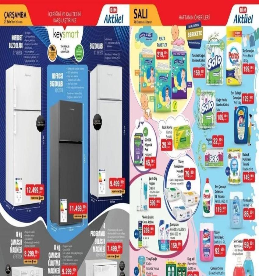 Ne ararsan yüzde 50 indirim var! BİM 27-31 Ekim aktüel katalog 2023 yayınlandı! Borcam, nevresim takımı, çay seti..