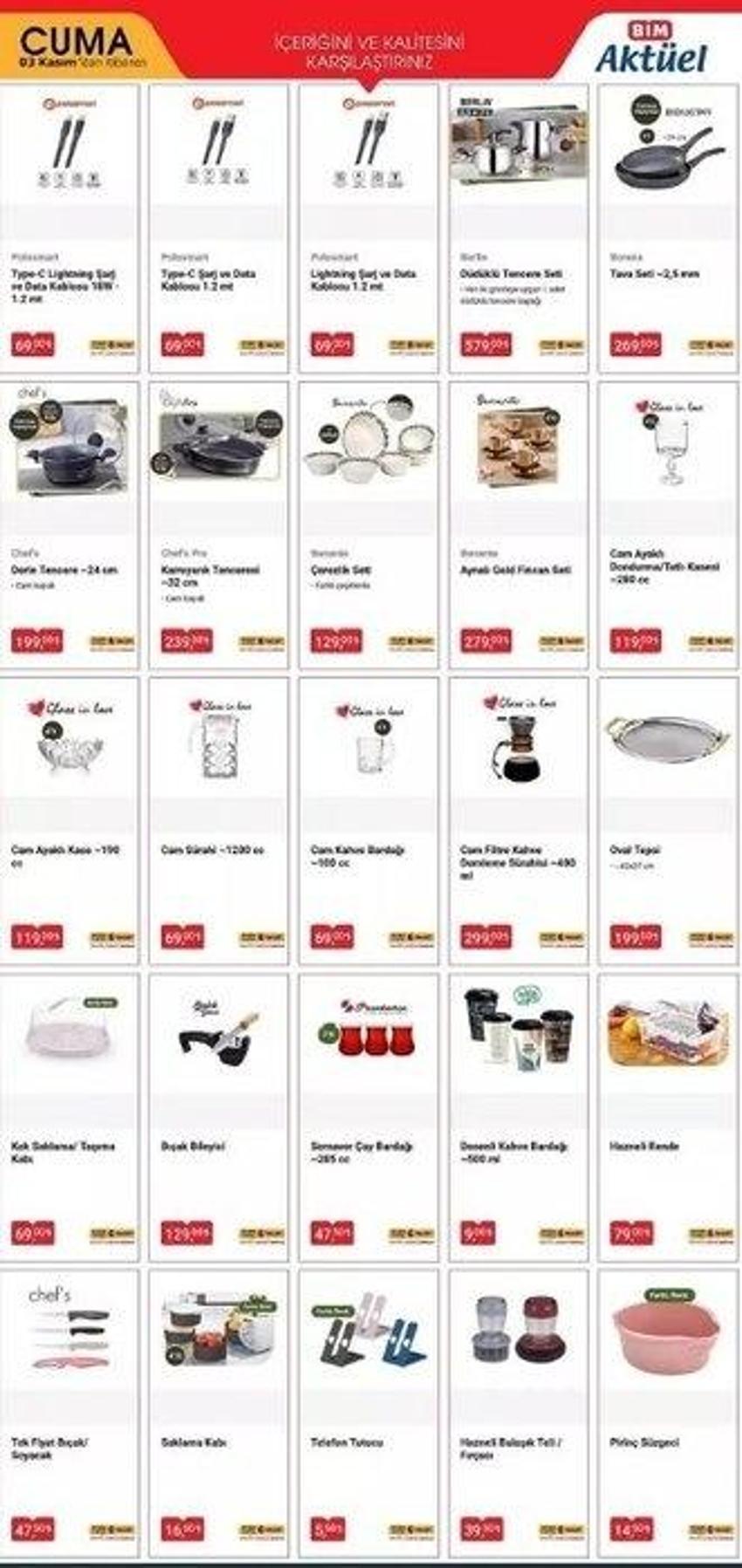 BİM 31 Ekim - 3 Kasım aktüel katalog 2023 yayınlandı! BİM'de Kasım ayında hangi ürünler indirimli?