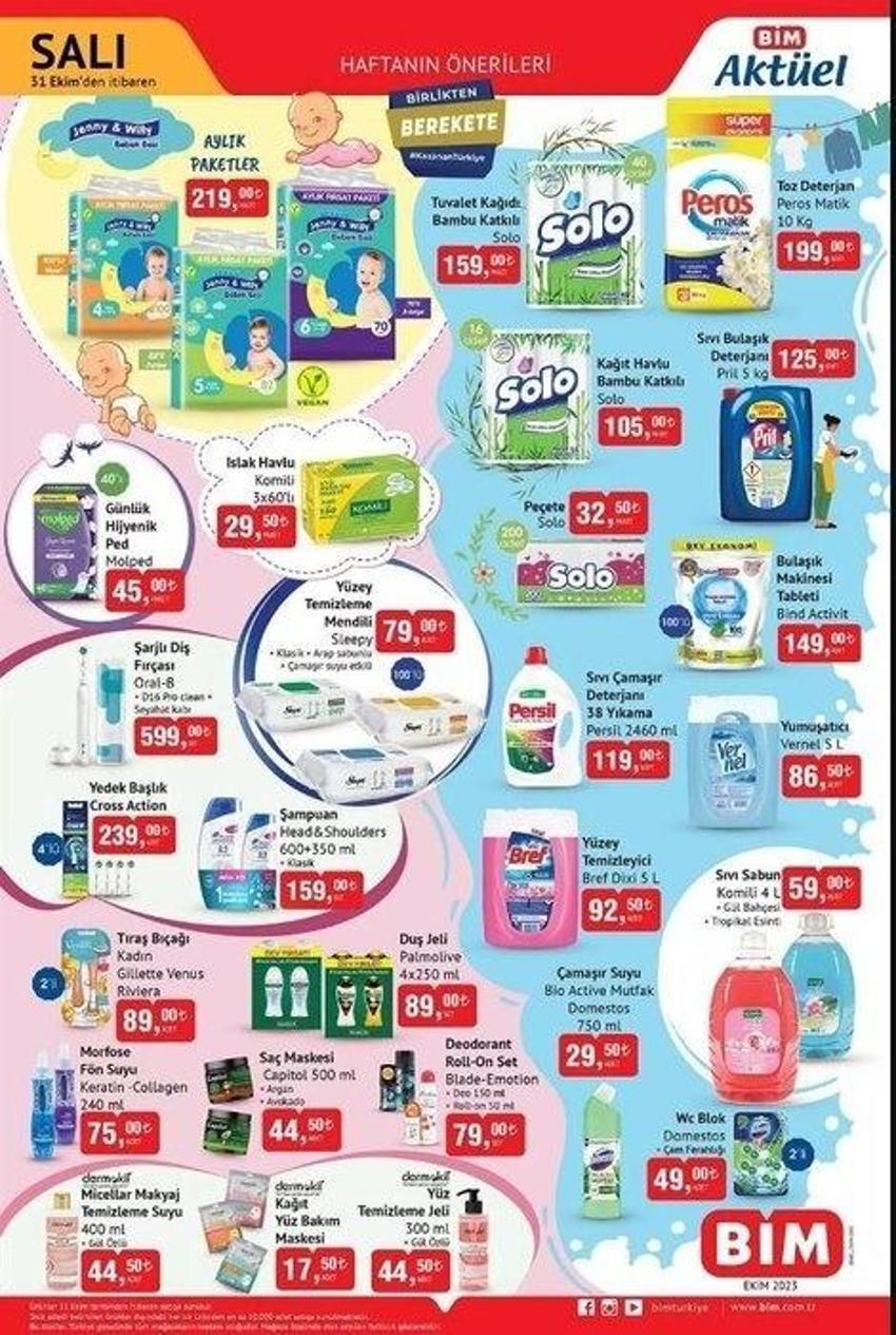 BİM 31 Ekim - 3 Kasım aktüel katalog 2023 yayınlandı! BİM'de Kasım ayında hangi ürünler indirimli?