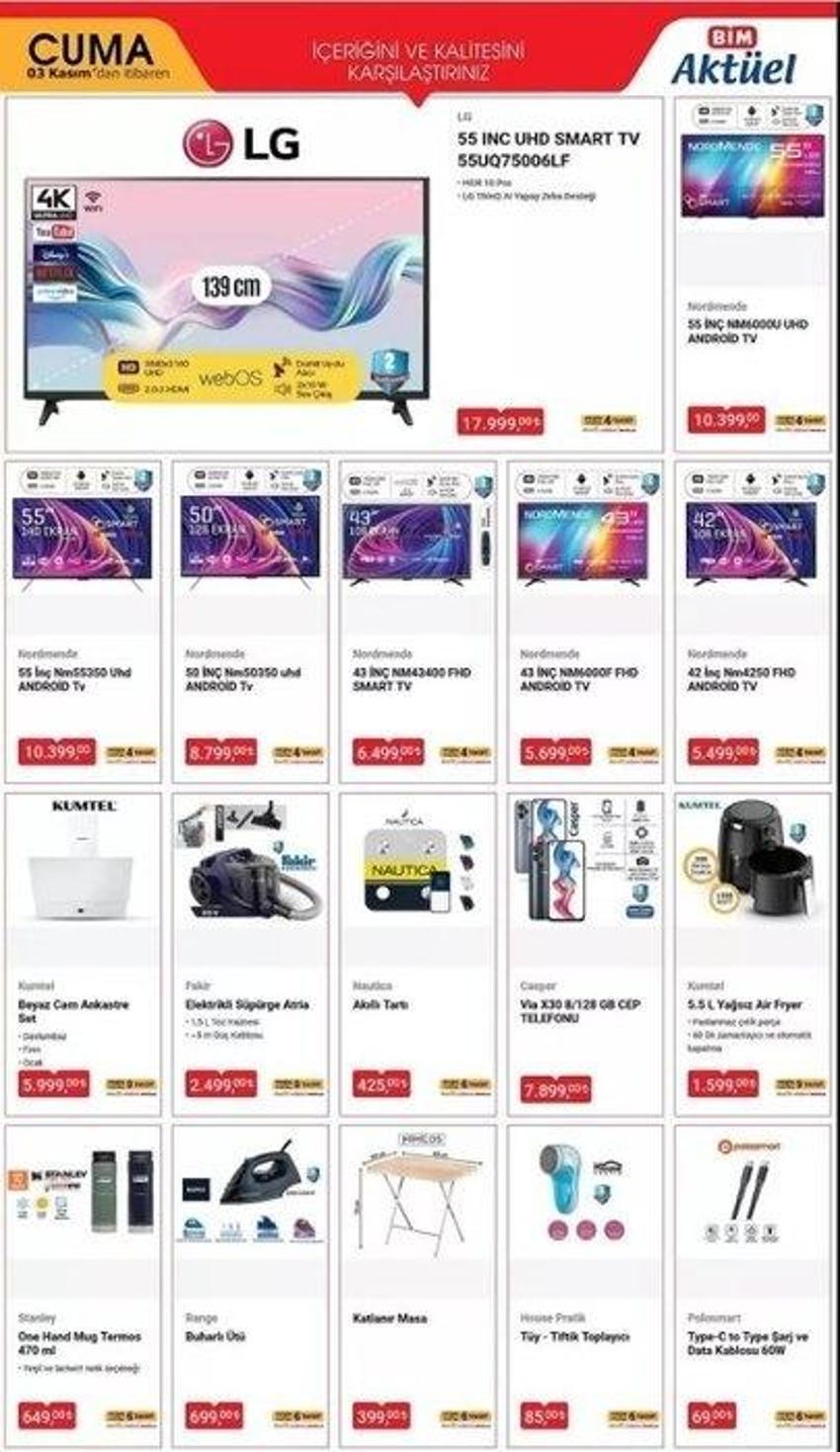 BİM 31 Ekim - 3 Kasım aktüel katalog 2023 yayınlandı! BİM'de Kasım ayında hangi ürünler indirimli?