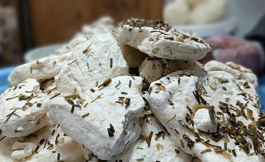 Endemik bitkilerin karışımıyla yapılan Van'ın tescilli lezzeti otlu peynir satışa sunuldu