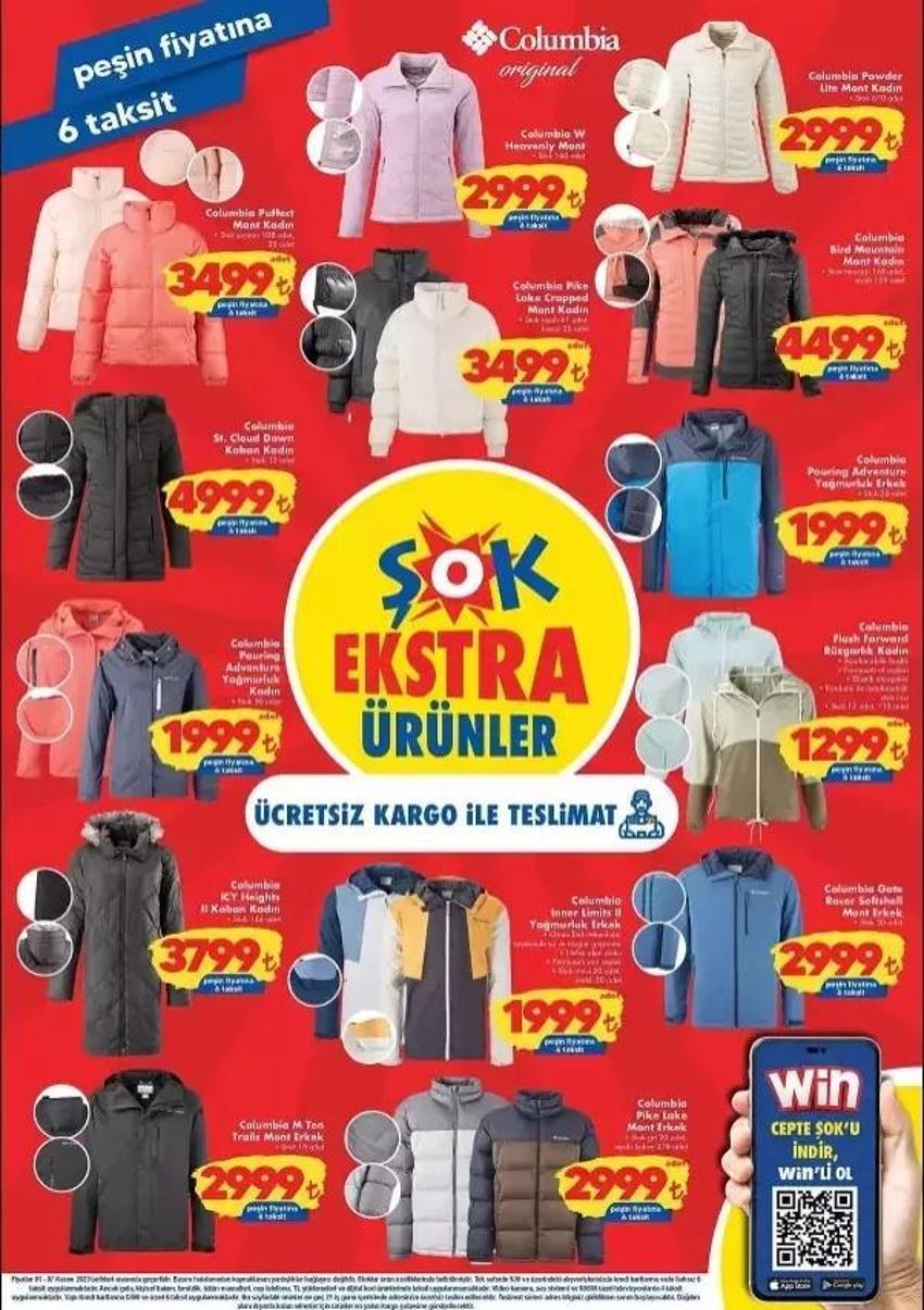 ŞOK 1-7 Kasım aktüel katalog 2023 yayınlandı! Kışlık mont, yağmurluk ŞOK'ta ucuzun da ucuzu!