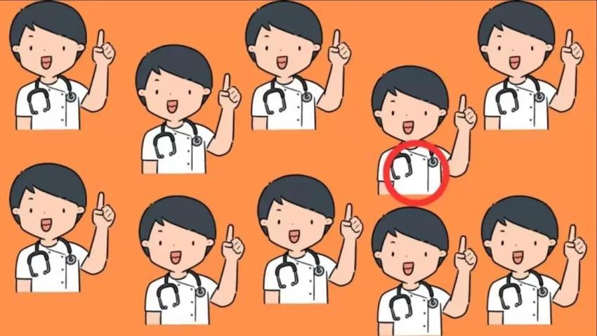 100 kişiden 98'i bu IQ testini çözemiyor! Resimdeki farklı doktoru 5 saniyede bulana ödül var!