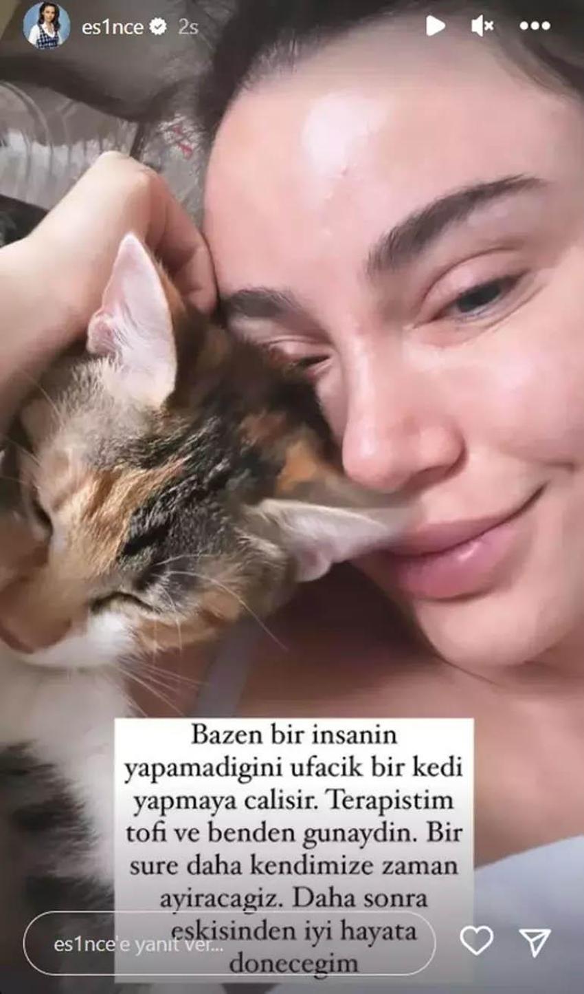Esin Çepni 'İhanet' görüntülerini yayınlamıştı! Yeni paylaşım geldi: 'Bazen insanın yapamadığını kedi yapmaya çalışır'
