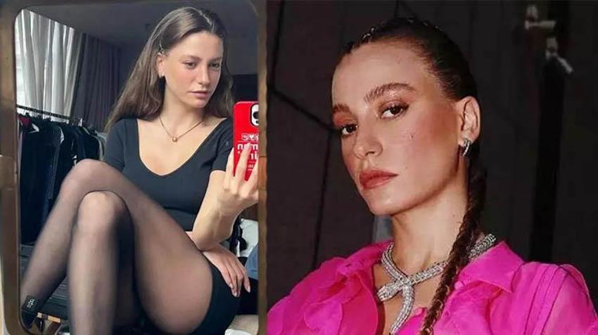 Serenay Sarıkaya'nın derin yırtmaçlı pozlarına eski sevgiliden beğeni gecikmedi!