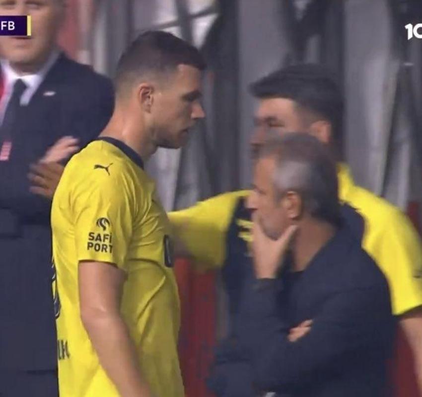 Dzeko'dan İsmail Kartal'a fırça! Oyundan çıkarken öyle bir hareket yaptı ki...