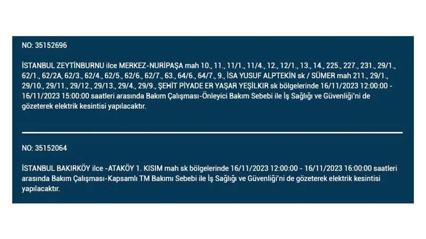 (16 Kasım elektrik kesintisi) İstanbul BEDAŞ elektrik kesintisi listesi sorgulama: Kağıthane, Fatih, Küçükçekmece, Başakşehir’de elektrikler ne zaman gelecek?