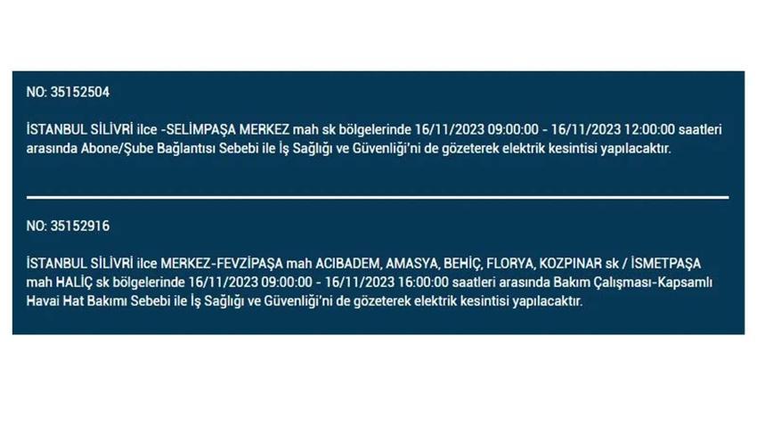 (16 Kasım elektrik kesintisi) İstanbul BEDAŞ elektrik kesintisi listesi sorgulama: Kağıthane, Fatih, Küçükçekmece, Başakşehir’de elektrikler ne zaman gelecek?
